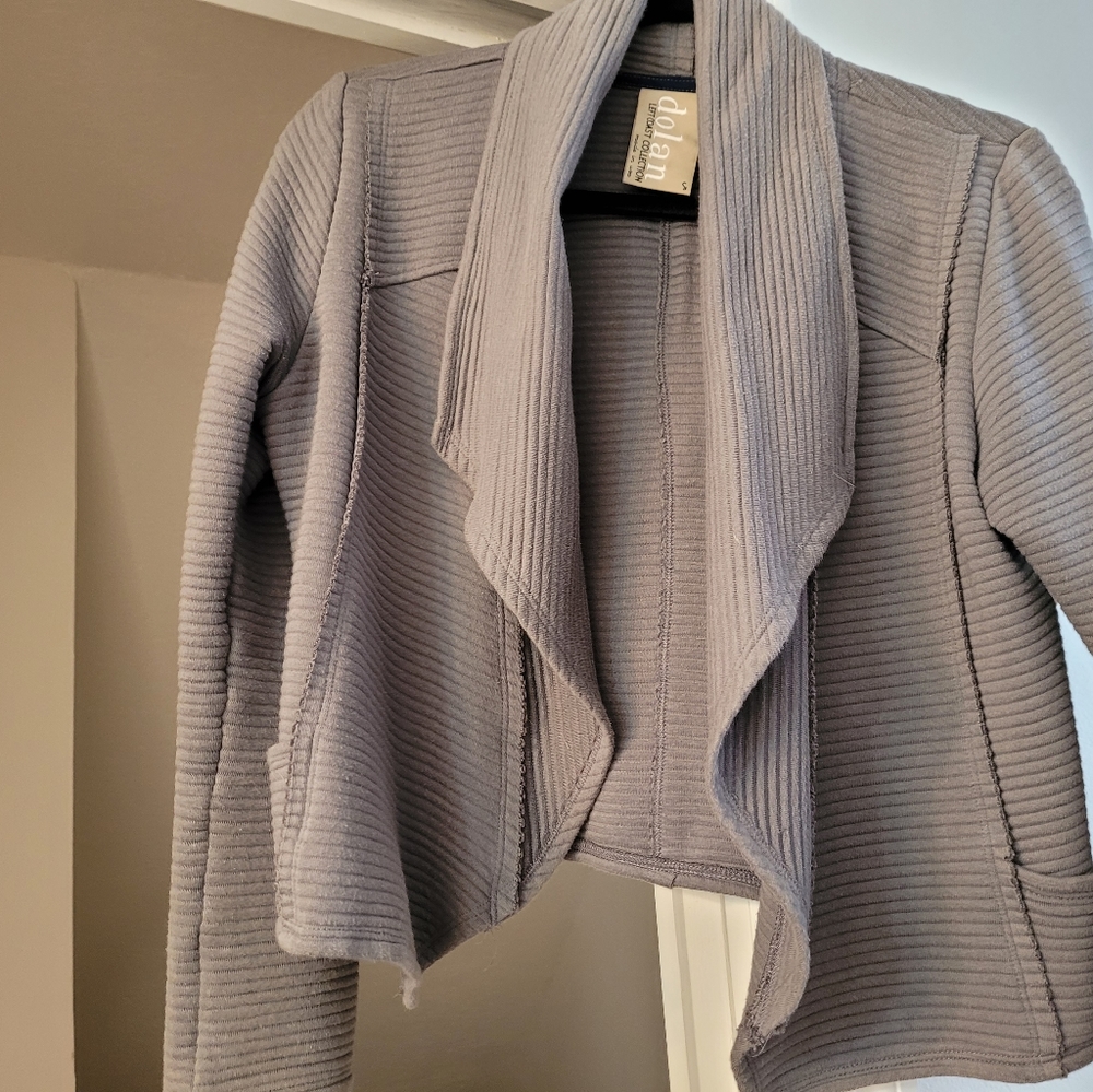 Cropped waterfall jacket